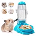 Vannon 2-in-1 Hamster Water Bottle & Food Feeder, 4.6oz/130ml Top-Fill Small Animal Cage Water Dispenser & Food Dish, BPA-Free, Anti-Leak for Hamster, Gerbil, Mouse