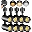 VANoopee 3-Color 10W H Track Lighting Heads Dimmable, Black, Pack of 8
