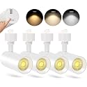 VANoopee 3-Color 10W H Track Lighting Heads Dimmable, White, Pack of 4