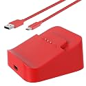 Vanpark Charging Station Dock &amp; Charging Cable Cord for Xbox Elite Wireless Controller Series 2, Charging Set for Xbox One Elite 2 Controller (Red)