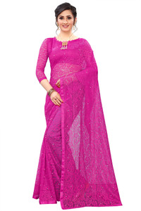 vanraj creation self design bollywood net saree pink