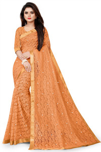 vanraj creation self design bollywood net saree yellow