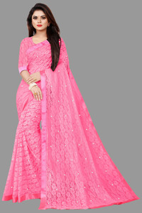 vanraj creation self design bollywood net saree white