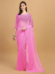 vanraj creation self design bollywood net saree pink