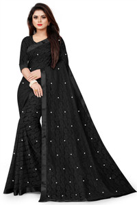 vanraj creation self design bollywood net saree black