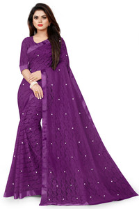 vanraj creation self design bollywood net saree purple