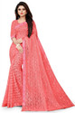 VANRAJ CREATION Self Design Bollywood Net Saree (Multicolor)