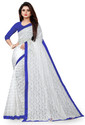 VANRAJ CREATION Self Design Bollywood Net Saree (Blue)