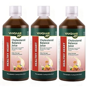 vansaar 45 cholesterol balance juice 1l  cholesterol care amp heart health supplement with arjuna garlic amp 6 potent herbs  ayurvedic supplement for 45 adults 3