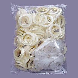 plastic eyelet rings with lock for windows and door curtains pack of 100 cream