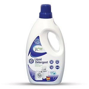 vantagekart biodegradable baby and pet safe non toxic new clothes laundry liquid detergent for front load and top load washing machine with water softener - 1 ltr