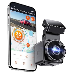 vantrue e1 lite 1080p wifi mini dash cam with gps and speed free app voice control detachable dash camera 24 hours parking mode night vision motion detection loop recording support 512gb max