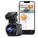Vantrue E1 Lite 1080P WiFi Mini Dash Cam with GPS and Speed, Free App, Voice Control Detachable Dash Camera, 24 Hours Parking Mode, Night Vision, Motion Detection, Loop Recording, Support 512GB Max