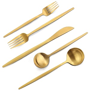 vanvro 60 piece stainless steel satin finish cutlery set service for 12 people home and restaurant dishwasher safe