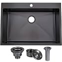 VAPSINT 33x22 Black Drop in Kitchen Sink