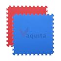 VAQUITA® Puzzle Exercise Mat | 100cm x 100cm | Reversible Interlocking Gym & Yoga Mat | Kabaddi & Play Mat (RED & BLUE, 25MM- 8 MATS)
