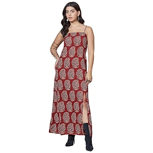 Varanga Casual Flowy Midi Dress for Women