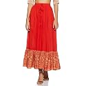 Varanga Women39s Cotton Knee-Length Frills Skirt