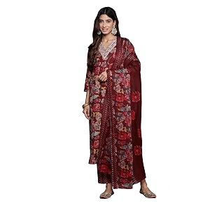 Varanga Women Embroidered Kurta Pant Set with