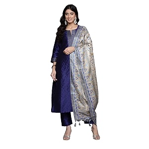 Varanga Women Embroidered Straight Kurta Pant Set