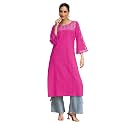 Varanga Women Lime Green Embellished Round Neck