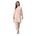 Varanga Women Off White Floral Printed Kurta