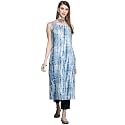 Varanga Women Straight Printed Siver Laced Kurta