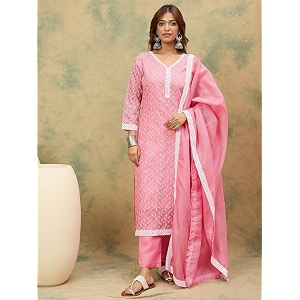 Varanga Women -Thread Sequin Embroidered Yoke