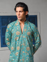 Varbandhan Printed Jacquard Straight Kurta for Men