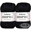 Vard hman Dropill Black 200 GMS Wool Ball Hand Knitting Wool/Art Craft Soft Fingering Crochet Hook Yarn, Needle Knitting Yarn Thread Dyed-UN Art-ACEC