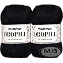 Vard hman Dropill Black 400 GMS Wool Ball Hand Knitting Wool/Art Craft Soft Fingering Crochet Hook Yarn, Needle Knitting Yarn Thread Dyed-UN Art-ACEC