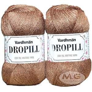 vard hman dropill brown 400 gms wool ball hand knitting woolart craft soft fingering crochet hook yarn needle knitting yarn thread dyed-wn art-acee