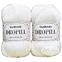 Vard hman Dropill White 300 GMS Wool Ball Hand Knitting Wool/Art Craft Soft Fingering Crochet Hook Yarn, Needle Knitting Yarn Thread Dyed-VN Art-ACED