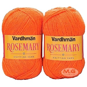 vard hman rosemary orange 200 gms wool ball hand knitting woolart craft soft fingering crochet hook yarn needle knitting yarn thread dyed-v art-fig