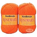 Vard hman Rosemary Orange 200 GMS Wool Ball Hand Knitting Wool/Art Craft Soft Fingering Crochet Hook Yarn, Needle Knitting Yarn Thread Dyed-V Art-FIG