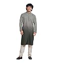 Vardha Men39s Cotton Shaded Printed Kurta with
