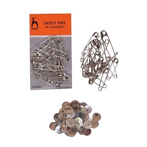vardhman silver pony safety pins- pack of 100