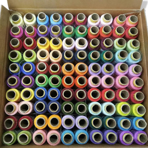 vardhman thread shade h-301 original vardhman brand sewing thread set of 100 in a box 180 mts each spool sewing thread
