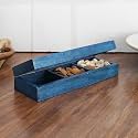 VarEesha Hand-made Distress Blue Wooden Multipurpose Box/Spice Box/Dry Fruit Storage