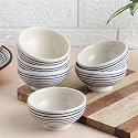 VarEesha Handmade Parikrama Blue Spiral Dessert Bowls Set of 6 (100 ML)| Salad Bowls | Dishwasher &amp; Microwave Safe Bowl for Snack, Dal, Curry, Salad| Stoneware Veg Bowls| Katori Set of 6