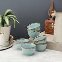 VarEesha Handmade Tranquil Mint Ceramic Vegetable Bowls Set of 6 (150 ML)| Dessert Bowls | Dishwasher & Microwave Safe Bowl for Snack, Dal, Curry, Salad| Stoneware Veg Bowls| Katori Set of 6