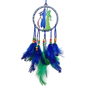 car mirror hanging accessories handmade dream catcher for car home gift wall hanging wind chime car decoration accessories handmade home dcor hangings for positivity radha krishna