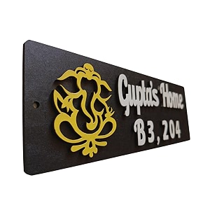 personalized wooden name plate  hand-painted with 3d letters for home office flat or house entrance  customized outdoor door sign 235x8 cm pattern 7