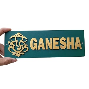 personalized wooden name plate  hand-painted with 3d letters for home office flat or house entrance  customized outdoor door sign 235x8 cm pattern 9