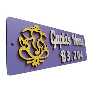 personalized wooden name plate  hand-painted with 3d letters for home office flat or house entrance  customized outdoor door sign 235x8 cm pattern 6