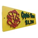 Personalized Wooden Name Plate – Hand-Painted with 3D Letters for Home, Office, Flat or House Entrance – Customized Outdoor Door Sign (23.5x8 cm) (Pattern 3)