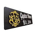 Personalized Wooden Name Plate – Hand-Painted with 3D Letters for Home, Office, Flat or House Entrance – Customized Outdoor Door Sign (23.5x8 cm) (Pattern 7)