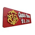 Personalized Wooden Name Plate – Hand-Painted with 3D Letters for Home, Office, Flat or House Entrance – Customized Outdoor Door Sign (23.5x8 cm) (Pattern 5)