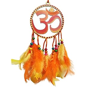 om dream catcher for car and home car mirror hanging accessories gift wall hanging wind chime feather car decoration accessories handmade home dcor hangings for positivity