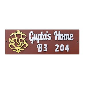 personalized wooden name plate  hand-painted with 3d letters for home office flat or house entrance  customized outdoor door sign 235x8 cm pattern 2